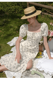 【2025春夏新作】ボタニカルプリント パフスリーブワンピース - select store mirror me【2025春夏新作】ボタニカルプリント パフスリーブワンピースselect store mirror meselect store mirror meクリームM