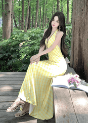 【2025春夏新作】【動画あり】イエローチェック ロングワンピース - select store mirror me【2025春夏新作】【動画あり】イエローチェック ロングワンピースselect store mirror meselect store mirror meS