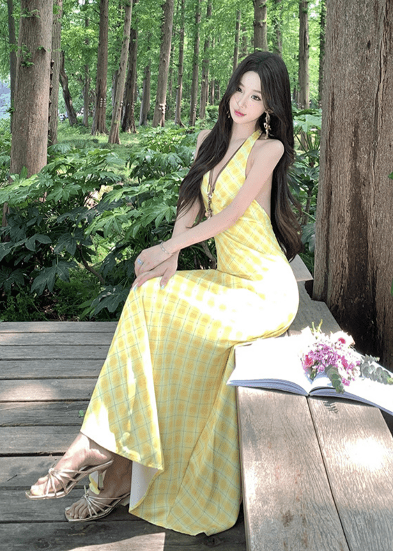 【2025春夏新作】【動画あり】イエローチェック ロングワンピース - select store mirror me【2025春夏新作】【動画あり】イエローチェック ロングワンピースselect store mirror meselect store mirror meS