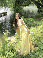 【2025春夏新作】【動画あり】イエローチェック ロングワンピース - select store mirror me【2025春夏新作】【動画あり】イエローチェック ロングワンピースselect store mirror meselect store mirror meS