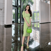 【2025春夏新作】パフスリーブ&タイトライン ワンピース - select store mirror me【2025春夏新作】パフスリーブ&タイトライン ワンピースselect store mirror meselect store mirror meS