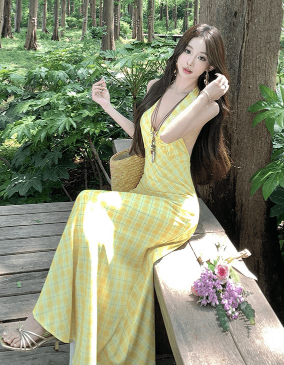 【2025春夏新作】【動画あり】イエローチェック ロングワンピース - select store mirror me【2025春夏新作】【動画あり】イエローチェック ロングワンピースselect store mirror meselect store mirror meS