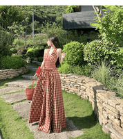 【2025春夏新作】【動画あり】ホルターネック ギンガムチェック ロングワンピース - select store mirror me【2025春夏新作】【動画あり】ホルターネック ギンガムチェック ロングワンピースselect store mirror meselect store mirror meS