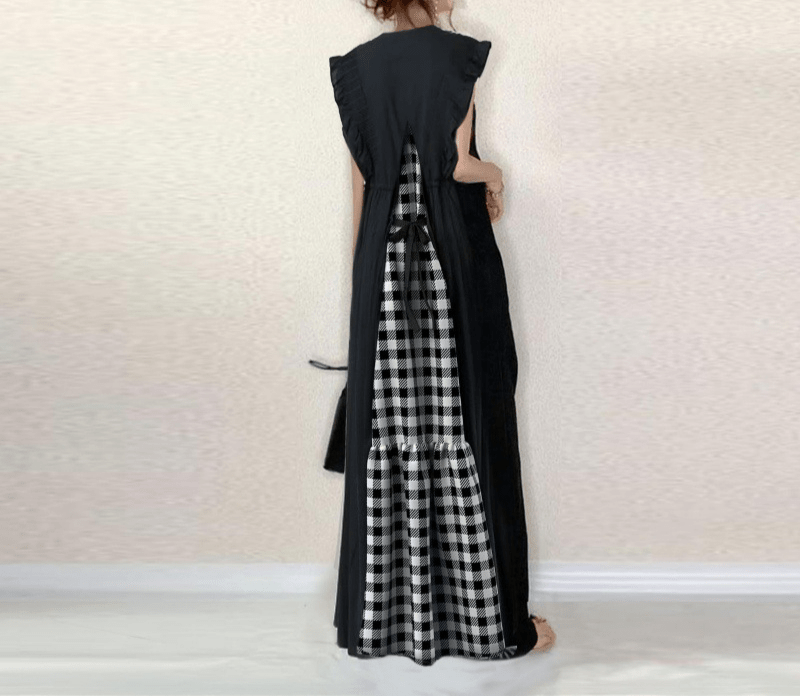 【2025春夏新作】ギンガムチェック フレンチスリーブワンピース - select store mirror me【2025春夏新作】ギンガムチェック フレンチスリーブワンピースselect store mirror meselect store mirror meブラックS