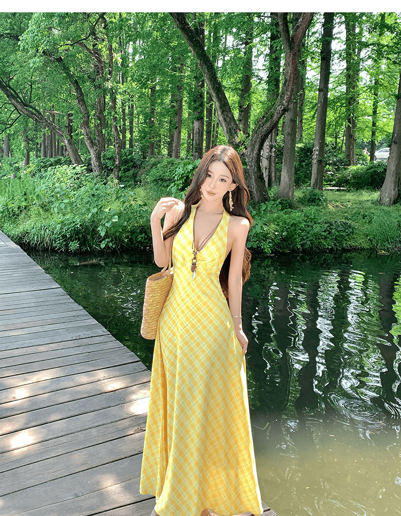 【2025春夏新作】【動画あり】イエローチェック ロングワンピース - select store mirror me【2025春夏新作】【動画あり】イエローチェック ロングワンピースselect store mirror meselect store mirror meS
