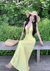 【2025春夏新作】【動画あり】イエローチェック ロングワンピース - select store mirror me【2025春夏新作】【動画あり】イエローチェック ロングワンピースselect store mirror meselect store mirror meS