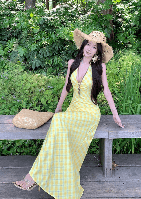 【2025春夏新作】【動画あり】イエローチェック ロングワンピース - select store mirror me【2025春夏新作】【動画あり】イエローチェック ロングワンピースselect store mirror meselect store mirror meS