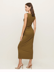 【2025春夏新作】ギャザーロングワンピース  - select store mirror me【2025春夏新作】ギャザーロングワンピース select store mirror meselect store mirror meオリーブXS