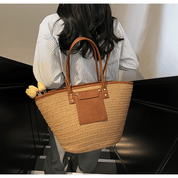 【2025春夏新作】大きめ麦わら風トートバッグ 2色展開 - select store mirror me【2025春夏新作】大きめ麦わら風トートバッグ 2色展開select store mirror meselect store mirror meカーキ