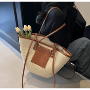 【2025春夏新作】大きめ麦わら風トートバッグ 2色展開 - select store mirror me【2025春夏新作】大きめ麦わら風トートバッグ 2色展開select store mirror meselect store mirror meカーキ