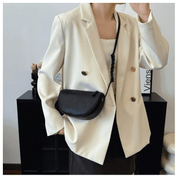 【2025春夏新作】ミニマル半月ショルダーバッグ 2色展開 - select store mirror me【2025春夏新作】ミニマル半月ショルダーバッグ 2色展開select store mirror meselect store mirror meブラック