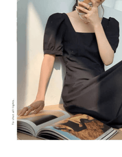 【2025春夏新作】フレンチクラシック・スクエアネックパフスリーブワンピース 2色展開 - select store mirror me【2025春夏新作】フレンチクラシック・スクエアネックパフスリーブワンピース 2色展開select store mirror meselect store mirror meブラックS