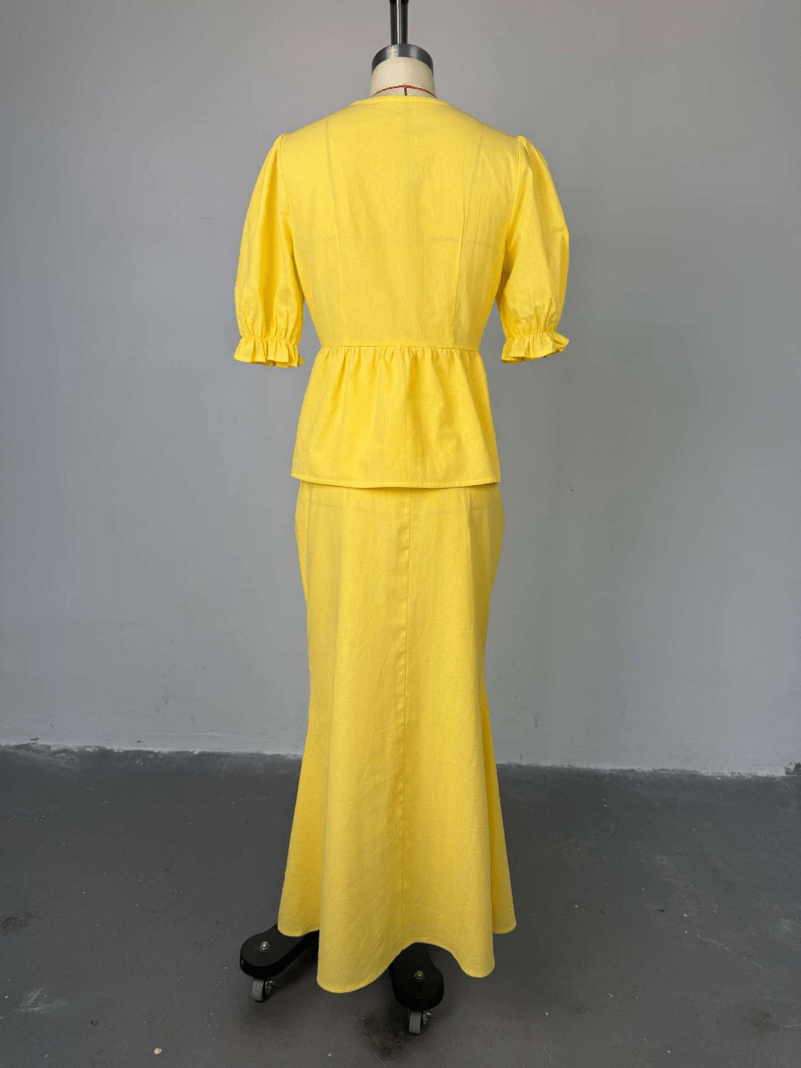 【2025春夏新作】ナチュラルフェミニンワンピース 2色展開 - select store mirror me【2025春夏新作】ナチュラルフェミニンワンピース 2色展開select store mirror meselect store mirror me黄色S