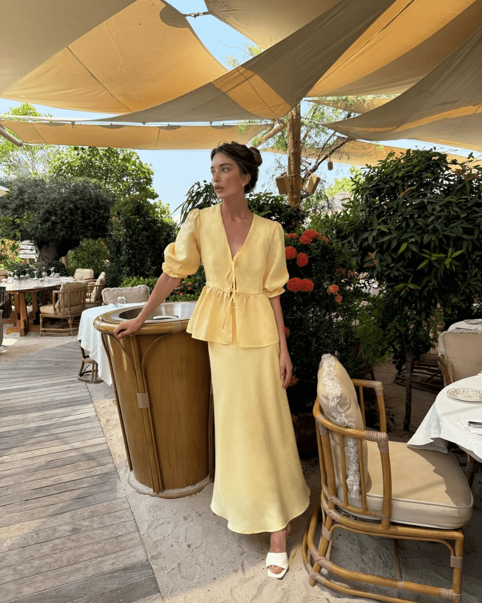 【2025春夏新作】ナチュラルフェミニンワンピース 2色展開 - select store mirror me【2025春夏新作】ナチュラルフェミニンワンピース 2色展開select store mirror meselect store mirror me黄色S