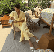 【2025春夏新作】ナチュラルフェミニンワンピース 2色展開 - select store mirror me【2025春夏新作】ナチュラルフェミニンワンピース 2色展開select store mirror meselect store mirror me黄色S