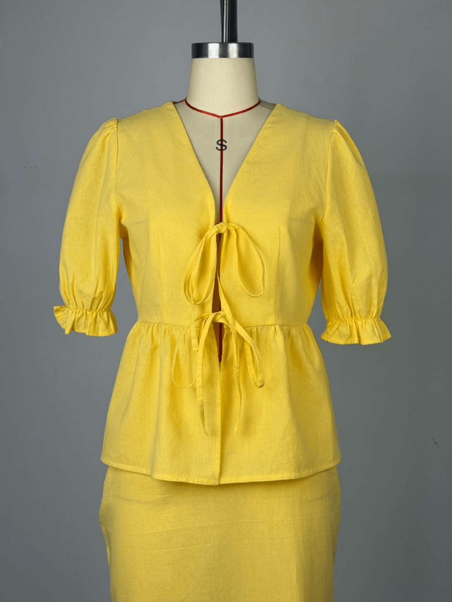 【2025春夏新作】ナチュラルフェミニンワンピース 2色展開 - select store mirror me【2025春夏新作】ナチュラルフェミニンワンピース 2色展開select store mirror meselect store mirror me黄色S