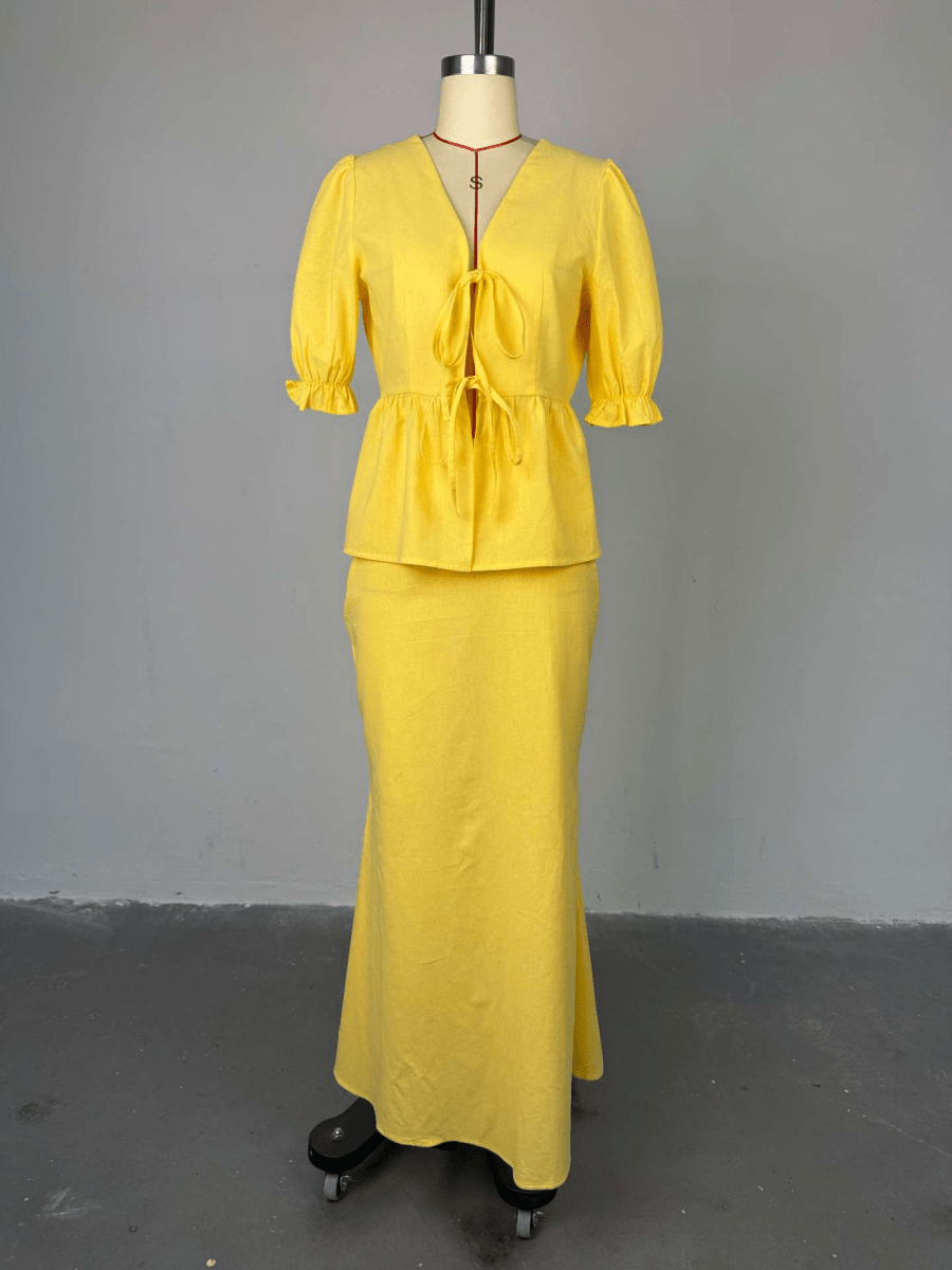 【2025春夏新作】ナチュラルフェミニンワンピース 2色展開 - select store mirror me【2025春夏新作】ナチュラルフェミニンワンピース 2色展開select store mirror meselect store mirror me黄色S