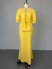 【2025春夏新作】ナチュラルフェミニンワンピース 2色展開 - select store mirror me【2025春夏新作】ナチュラルフェミニンワンピース 2色展開select store mirror meselect store mirror me黄色S