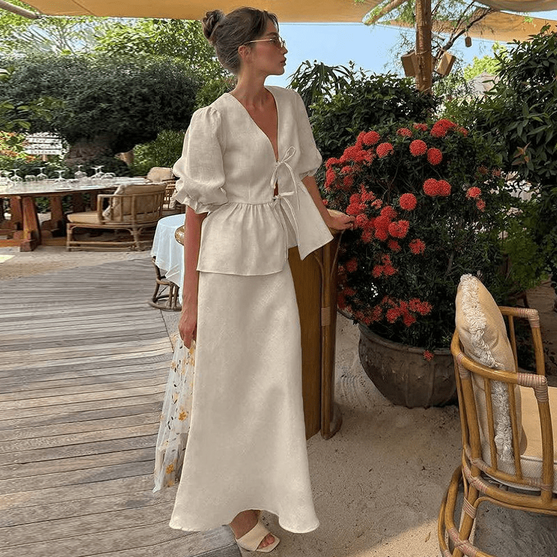 【2025春夏新作】ナチュラルフェミニンワンピース 2色展開 - select store mirror me【2025春夏新作】ナチュラルフェミニンワンピース 2色展開select store mirror meselect store mirror meアプリコットS