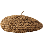 【2025春夏新作】 涼やか麦わら編みの夏ベレー帽  3色展開 - select store mirror me【2025春夏新作】 涼やか麦わら編みの夏ベレー帽  3色展開select store mirror meselect store mirror meブラック