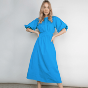 【2025春夏新作】カットアウトパフスリーブワンピース 4色展開 - select store mirror me【2025春夏新作】カットアウトパフスリーブワンピース 4色展開select store mirror meselect store mirror meブルーS