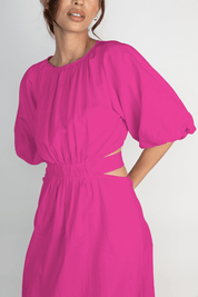 【2025春夏新作】カットアウトパフスリーブワンピース 4色展開 - select store mirror me【2025春夏新作】カットアウトパフスリーブワンピース 4色展開select store mirror meselect store mirror meピンクS