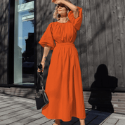 【2025春夏新作】カットアウトパフスリーブワンピース 4色展開 - select store mirror me【2025春夏新作】カットアウトパフスリーブワンピース 4色展開select store mirror meselect store mirror meオレンジS