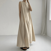 【2025春夏新作】リネン風ナチュラルフレアロングワンピース 7色展開 - select store mirror me【2025春夏新作】リネン風ナチュラルフレアロングワンピース 7色展開select store mirror meselect store mirror meホワイトS