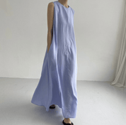 【2025春夏新作】リネン風ナチュラルフレアロングワンピース 7色展開 - select store mirror me【2025春夏新作】リネン風ナチュラルフレアロングワンピース 7色展開select store mirror meselect store mirror meホワイトS