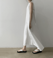 【2025春夏新作】リネン風ナチュラルフレアロングワンピース 7色展開 - select store mirror me【2025春夏新作】リネン風ナチュラルフレアロングワンピース 7色展開select store mirror meselect store mirror meホワイトS