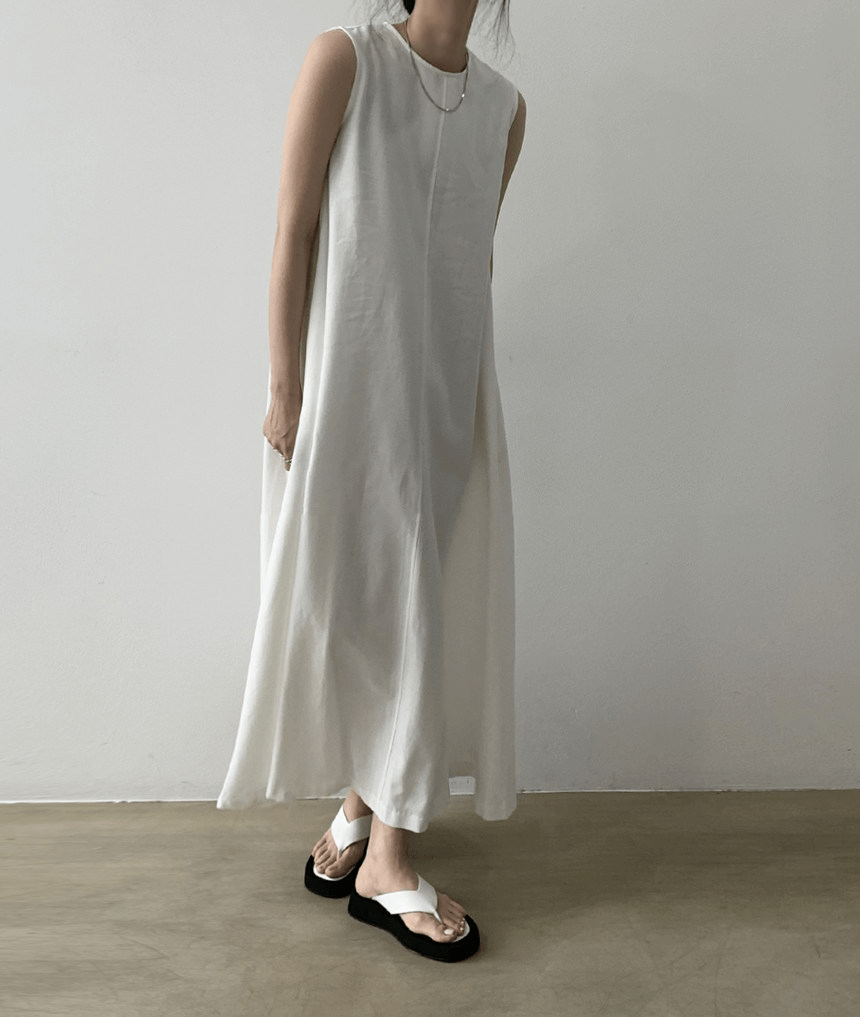 【2025春夏新作】リネン風ナチュラルフレアロングワンピース 7色展開 - select store mirror me【2025春夏新作】リネン風ナチュラルフレアロングワンピース 7色展開select store mirror meselect store mirror meホワイトS