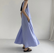 【2025春夏新作】リネン風ナチュラルフレアロングワンピース 7色展開 - select store mirror me【2025春夏新作】リネン風ナチュラルフレアロングワンピース 7色展開select store mirror meselect store mirror meホワイトS