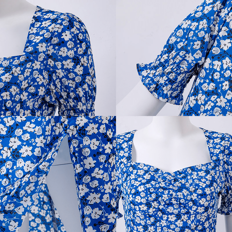 【2025春夏新作】オールオーバーフラワーハイスリットマキシワンピース - select store mirror me【2025春夏新作】オールオーバーフラワーハイスリットマキシワンピースselect store mirror me                      select store mirror meブルーS