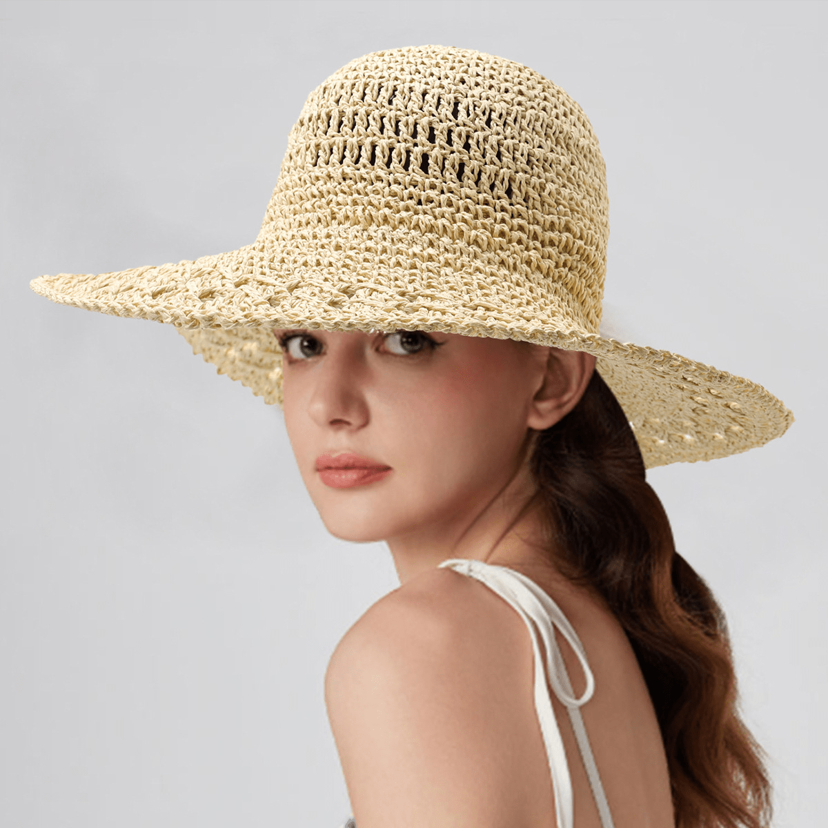 【2025春夏新作】ナチュラル編みつけワイドブリムサマーハット - select store mirror me【2025春夏新作】ナチュラル編みつけワイドブリムサマーハットselect store mirror meselect store mirror meワンサイズ