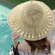 【2025春夏新作】ナチュラル編みつけワイドブリムサマーハット - select store mirror me【2025春夏新作】ナチュラル編みつけワイドブリムサマーハットselect store mirror meselect store mirror meワンサイズ