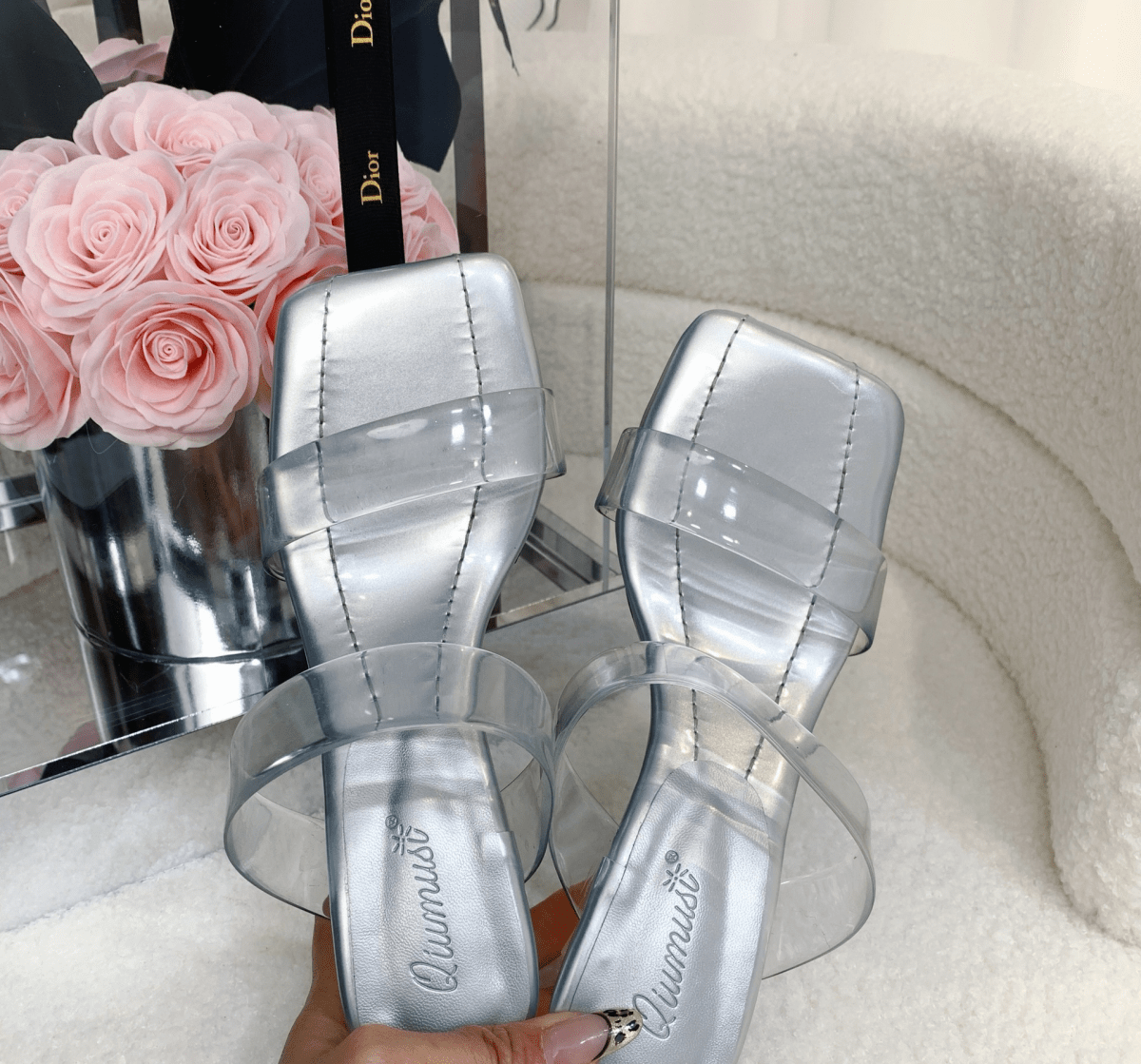 【2025春夏新作】クリアデザインローヒールサンダル - select store mirror me【2025春夏新作】クリアデザインローヒールサンダルselect store mirror meselect store mirror me22.5