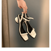 【2025春夏新作】ワンストラップスクエアサンダル - select store mirror me【2025春夏新作】ワンストラップスクエアサンダルselect store mirror meselect store mirror me22.5cmホワイト