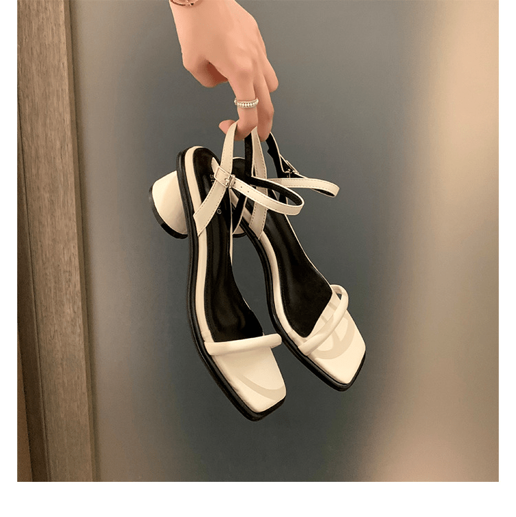 【2025春夏新作】ワンストラップスクエアサンダル - select store mirror me【2025春夏新作】ワンストラップスクエアサンダルselect store mirror meselect store mirror me22.5cmホワイト