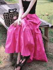 【2025春夏新作】ローズレッドティアードスカート - select store mirror me【2025春夏新作】ローズレッドティアードスカートselect store mirror meselect store mirror meローズレッドS