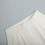 【2025春夏新作】ハイウエストワイドタックパンツ - select store mirror me【2025春夏新作】ハイウエストワイドタックパンツselect store mirror meselect store mirror meホワイトS