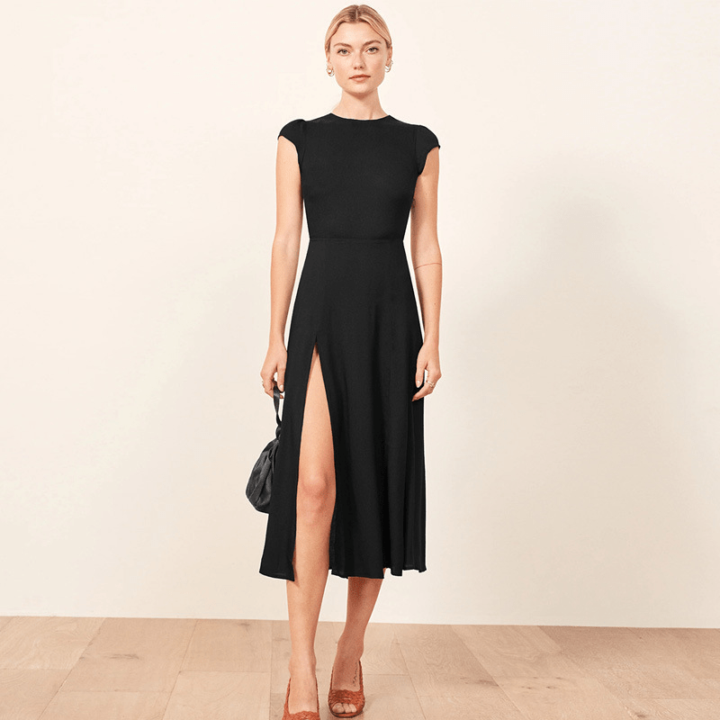 【2025春夏新作】バックオープンバックスリットワンピース - select store mirror me【2025春夏新作】バックオープンバックスリットワンピースselect store mirror meselect store mirror meブラックS