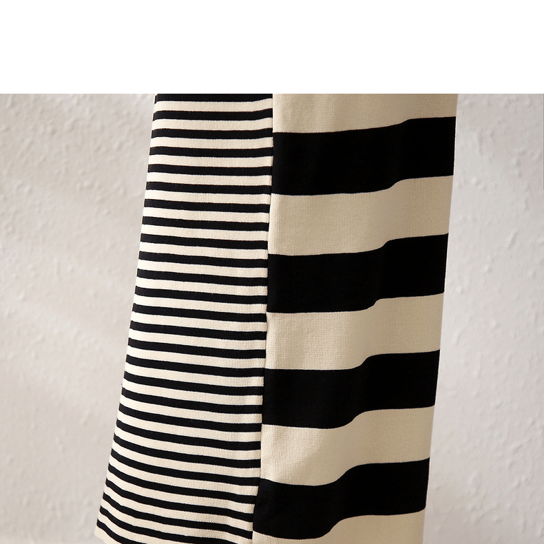 【2025春夏新作】ノースリーブ配色ニットワンピース - select store mirror me【2025春夏新作】ノースリーブ配色ニットワンピースselect store mirror meselect store mirror meブラックS