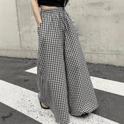 【2025春夏新作】モノクロギンガムチェックワイドパンツ - select store mirror me【2025春夏新作】モノクロギンガムチェックワイドパンツselect store mirror meselect store mirror meS