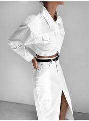 【2025春夏新作】フロントスリットロングデニムスカート - select store mirror me【2025春夏新作】フロントスリットロングデニムスカートselect store mirror meselect store mirror meS