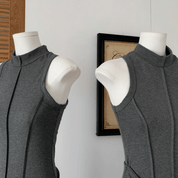 【2025春夏新作】ハイネックウエストノットワンピース - select store mirror me【2025春夏新作】ハイネックウエストノットワンピースselect store mirror meselect store mirror meダークグレーS