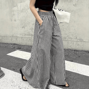 【2025春夏新作】モノクロギンガムチェックワイドパンツ - select store mirror me【2025春夏新作】モノクロギンガムチェックワイドパンツselect store mirror meselect store mirror meS