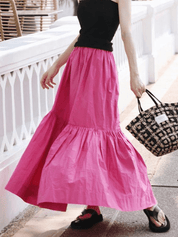 【2025春夏新作】ローズレッドティアードスカート - select store mirror me【2025春夏新作】ローズレッドティアードスカートselect store mirror meselect store mirror meローズレッドS