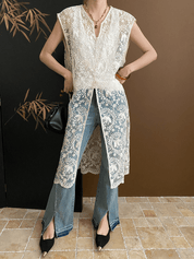 【2025春夏新作】フロントスリットフレアデニムパンツ - select store mirror me【2025春夏新作】フロントスリットフレアデニムパンツselect store mirror meselect store mirror meライトブルーS