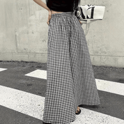 【2025春夏新作】モノクロギンガムチェックワイドパンツ - select store mirror me【2025春夏新作】モノクロギンガムチェックワイドパンツselect store mirror meselect store mirror meS