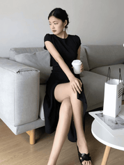 【2025春夏新作】バックオープンバックスリットワンピース - select store mirror me【2025春夏新作】バックオープンバックスリットワンピースselect store mirror meselect store mirror meブラックS